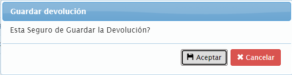 Guardar Devolución